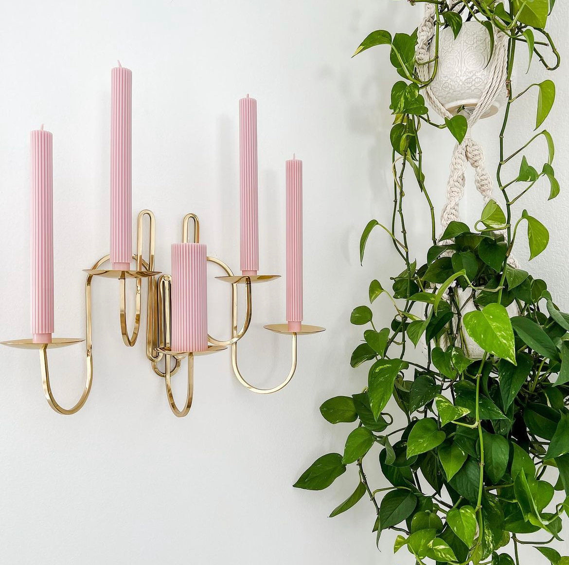 Made With Love by Gabrielle - Ribbed Taper Candles