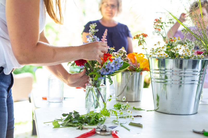 Flower Arranging Workshop and Garden Tour at Hillsdale Flower Farm 2024