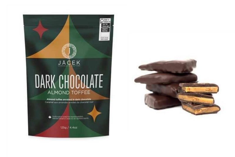 Dark Chocolate Almond Toffee - Jacek Chocolate