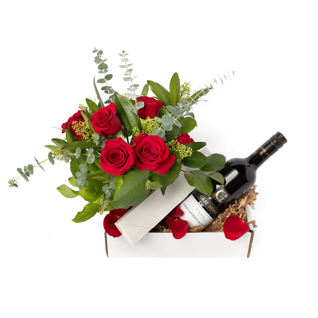 Classic Red Rose Package (with Alcohol, 18+) – Tickled Floral