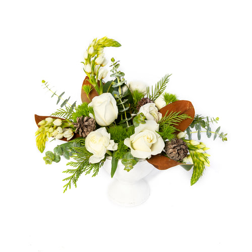 White Pedestal Bowl