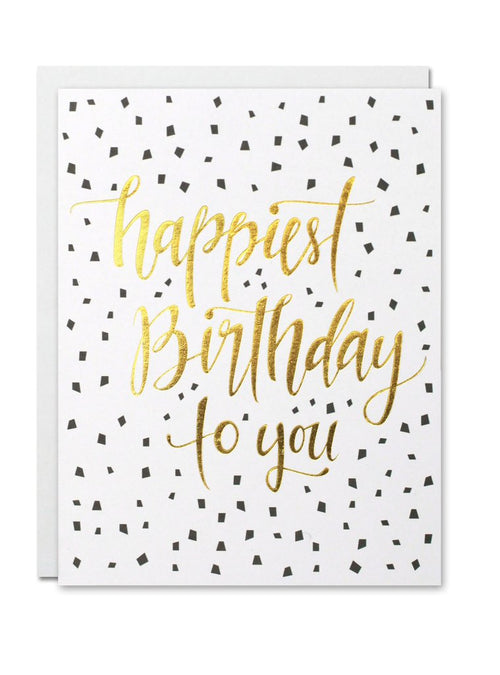 Justine Ma Designs Card that reads Happiest Birthday to You